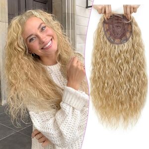 Curly Hair Toppers For Women with Thinning Hair Synthetic 6.5’’x6.5’’ Ladies Wig